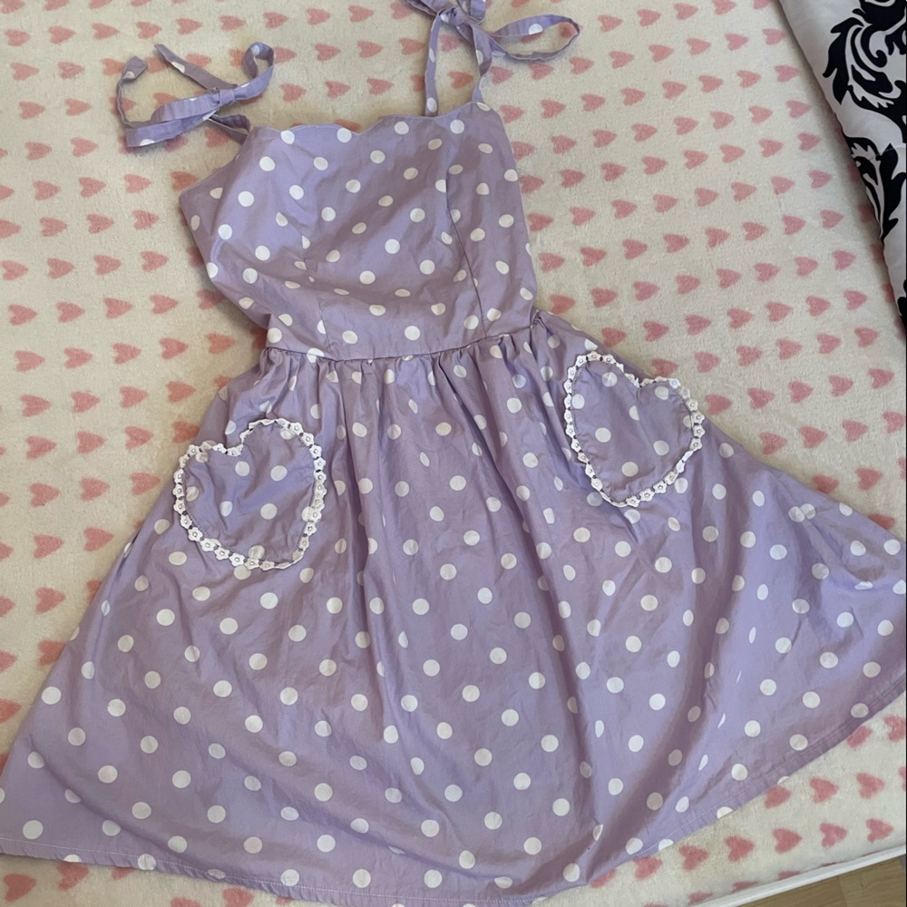 COPY - Bonnechance Collections Purple Polka Dot Sweetheart Dress